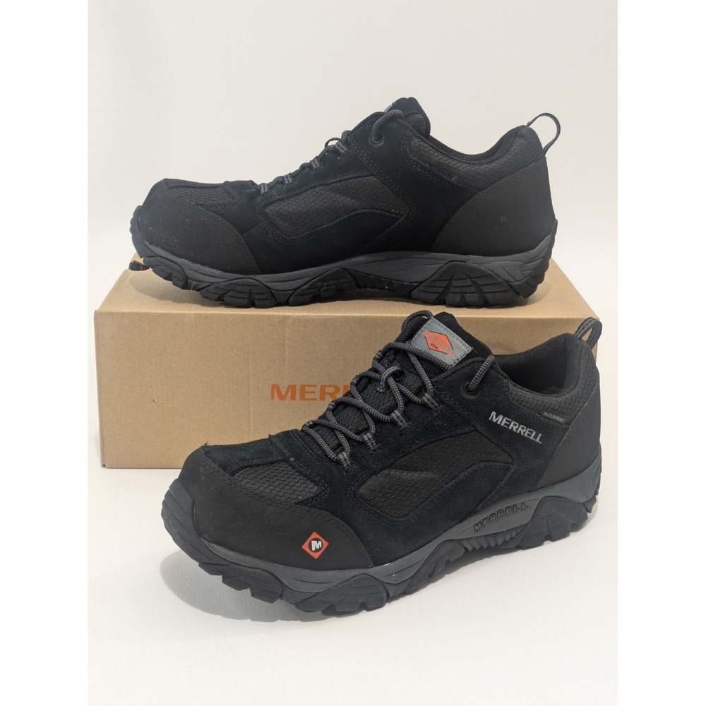 Merrell Men's Moab Onset Waterproof Composite Toe Construction Shoe, Black, 11.5